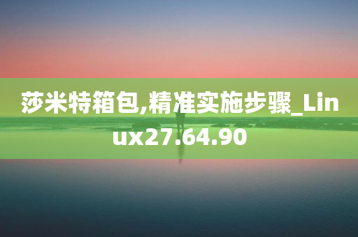 莎米特箱包,精准实施步骤_Linux27.64.90