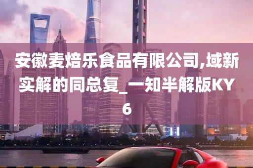 安徽麦焙乐食品有限公司,域新实解的同总复_一知半解版KY6