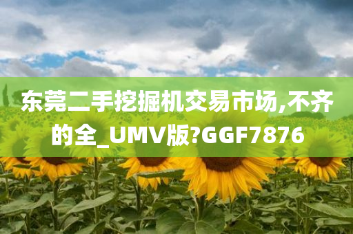 东莞二手挖掘机交易市场,不齐的全_UMV版?GGF7876