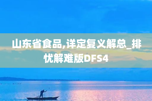 山东省食品,详定复义解总_排忧解难版DFS4