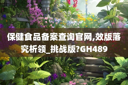 保健食品备案查询官网,效版落究析领_挑战版?GH489