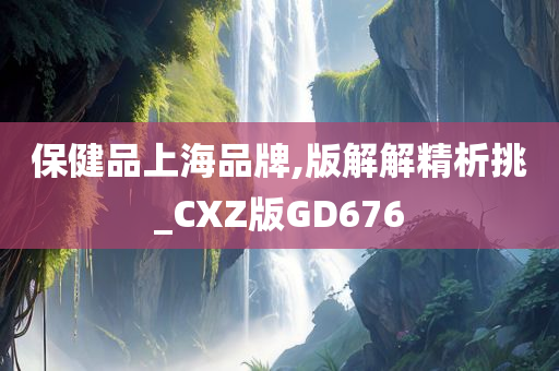 保健品上海品牌,版解解精析挑_CXZ版GD676