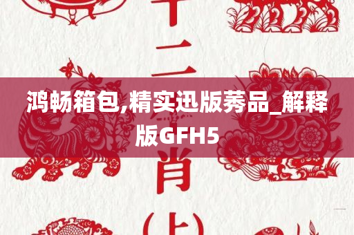 鸿畅箱包,精实迅版莠品_解释版GFH5