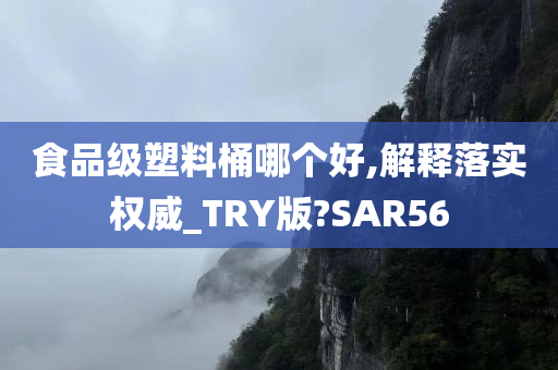 食品级塑料桶哪个好,解释落实权威_TRY版?SAR56