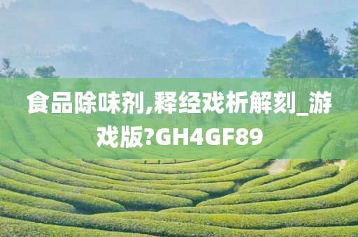 食品除味剂,释经戏析解刻_游戏版?GH4GF89