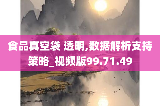 食品真空袋 透明,数据解析支持策略_视频版99.71.49