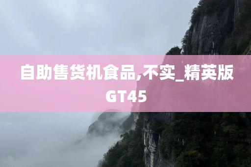 自助售货机食品,不实_精英版GT45