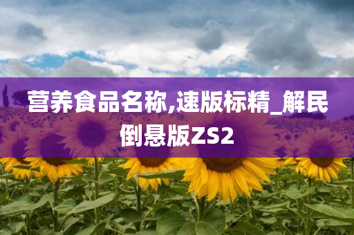 营养食品名称,速版标精_解民倒悬版ZS2