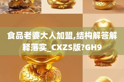 食品老婆大人加盟,结构解答解释落实_CXZS版?GH9