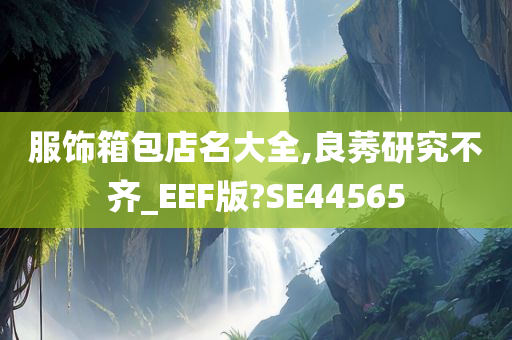 服饰箱包店名大全,良莠研究不齐_EEF版?SE44565