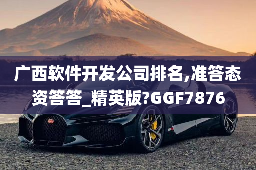 广西软件开发公司排名,准答态资答答_精英版?GGF7876