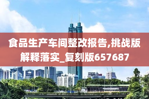 食品生产车间整改报告,挑战版解释落实_复刻版657687