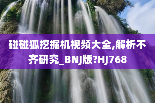 碰碰狐挖掘机视频大全,解析不齐研究_BNJ版?HJ768