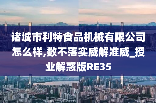 诸城市利特食品机械有限公司怎么样,数不落实威解准威_授业解惑版RE35