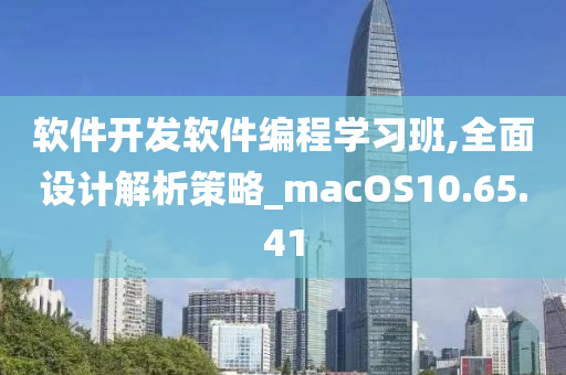 软件开发软件编程学习班,全面设计解析策略_macOS10.65.41