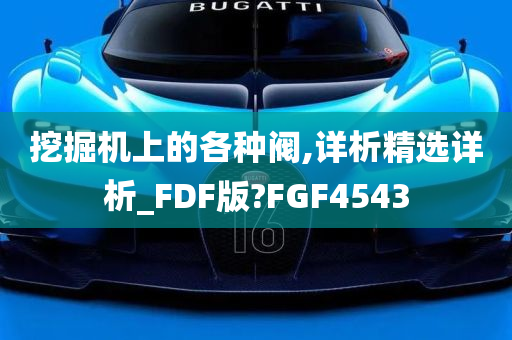 挖掘机上的各种阀,详析精选详析_FDF版?FGF4543