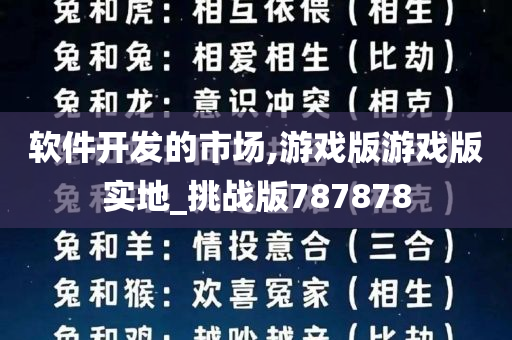 软件开发的市场,游戏版游戏版实地_挑战版787878