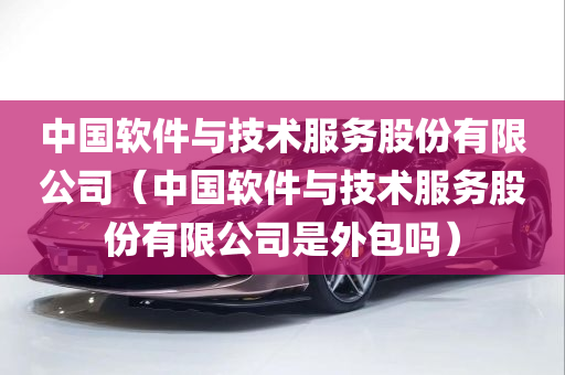 中国软件与技术服务股份有限公司（中国软件与技术服务股份有限公司是外包吗）