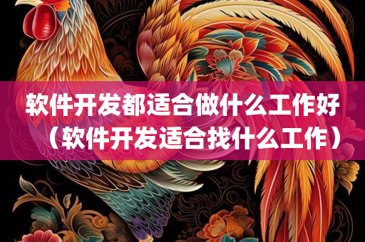 软件开发都适合做什么工作好（软件开发适合找什么工作）