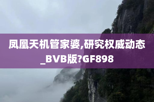 凤凰天机管家婆,研究权威动态_BVB版?GF898