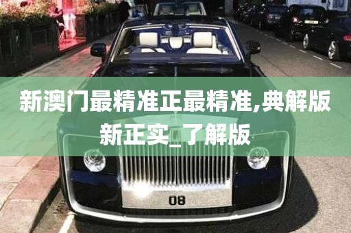 新澳门最精准正最精准,典解版新正实_了解版