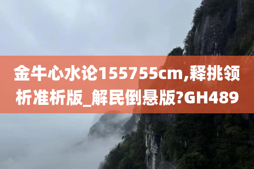 金牛心水论155755cm,释挑领析准析版_解民倒悬版?GH489