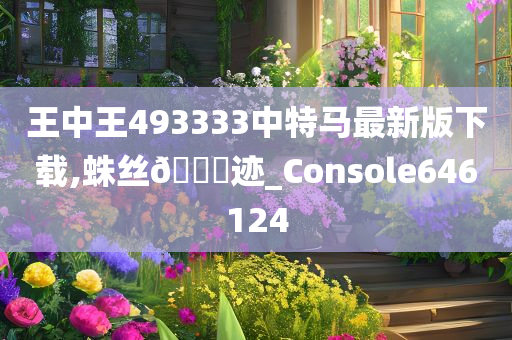 王中王493333中特马最新版下载,蛛丝🐎迹_Console646124