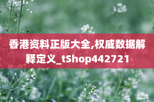 香港资料正版大全,权威数据解释定义_tShop442721