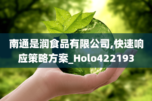 南通是润食品有限公司,快速响应策略方案_Holo422193