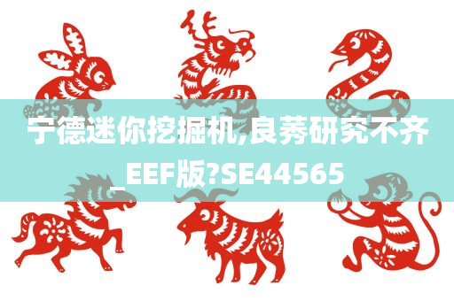 宁德迷你挖掘机,良莠研究不齐_EEF版?SE44565