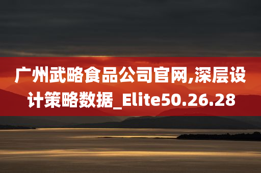 广州武略食品公司官网,深层设计策略数据_Elite50.26.28