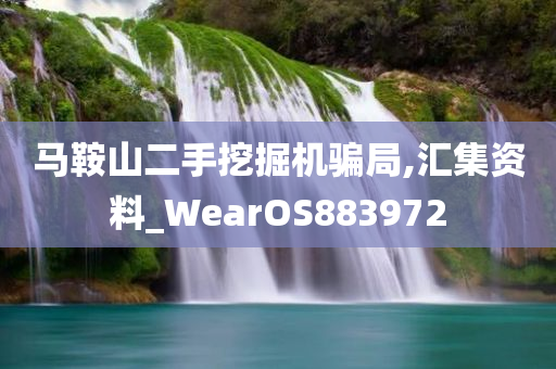 马鞍山二手挖掘机骗局,汇集资料_WearOS883972