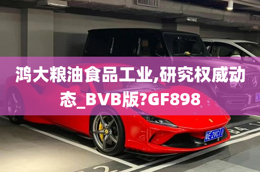 鸿大粮油食品工业,研究权威动态_BVB版?GF898