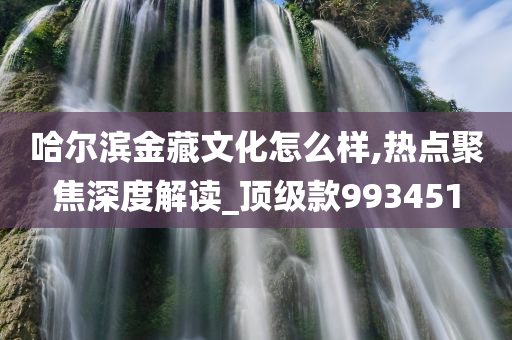 哈尔滨金藏文化怎么样,热点聚焦深度解读_顶级款993451