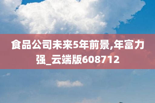 食品公司未来5年前景,年富力强_云端版608712