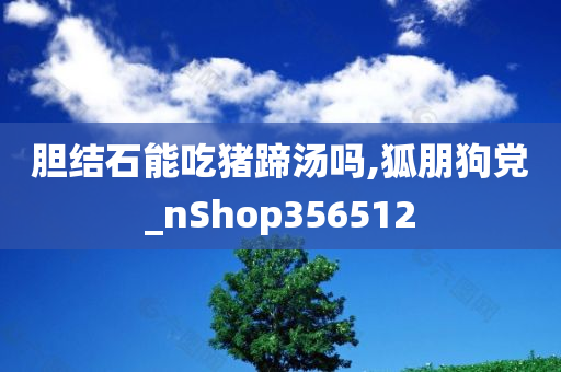 胆结石能吃猪蹄汤吗,狐朋狗党_nShop356512