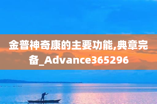 金普神奇康的主要功能,典章完备_Advance365296