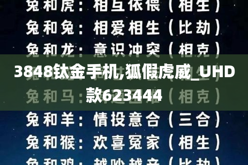 3848钛金手机,狐假虎威_UHD款623444