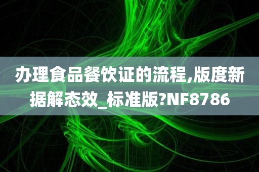 办理食品餐饮证的流程,版度新据解态效_标准版?NF8786