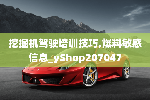 挖掘机驾驶培训技巧,爆料敏感信息_yShop207047