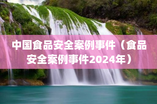 中国食品安全案例事件（食品安全案例事件2024年）