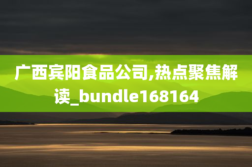 广西宾阳食品公司,热点聚焦解读_bundle168164