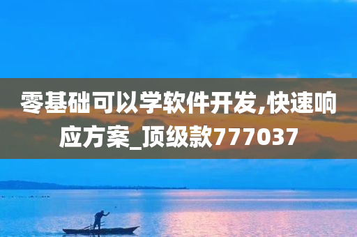 零基础可以学软件开发,快速响应方案_顶级款777037