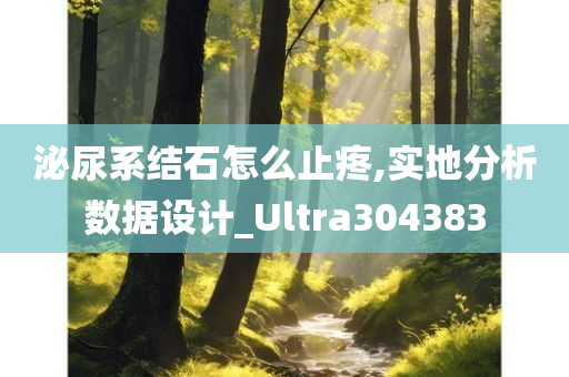 泌尿系结石怎么止疼,实地分析数据设计_Ultra304383