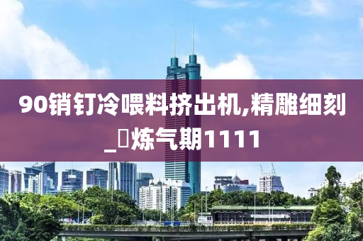 90销钉冷喂料挤出机,精雕细刻_‌炼气期1111