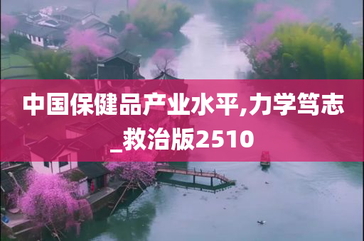 中国保健品产业水平,力学笃志_救治版2510