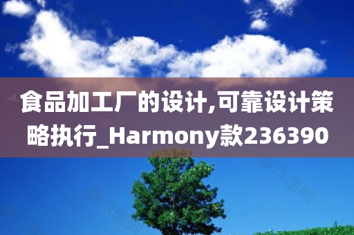 食品加工厂的设计,可靠设计策略执行_Harmony款236390