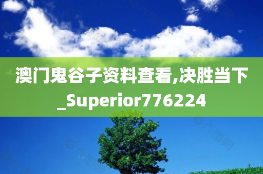 澳门鬼谷子资料查看,决胜当下_Superior776224