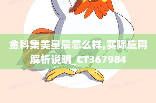 金科集美星辰怎么样,实际应用解析说明_CT367984