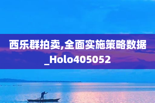 西乐群拍卖,全面实施策略数据_Holo405052